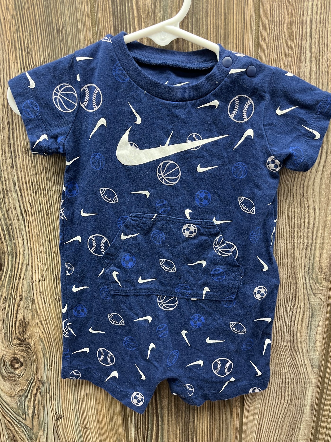 Boys 6 mo Navy Nike Romper Outfit