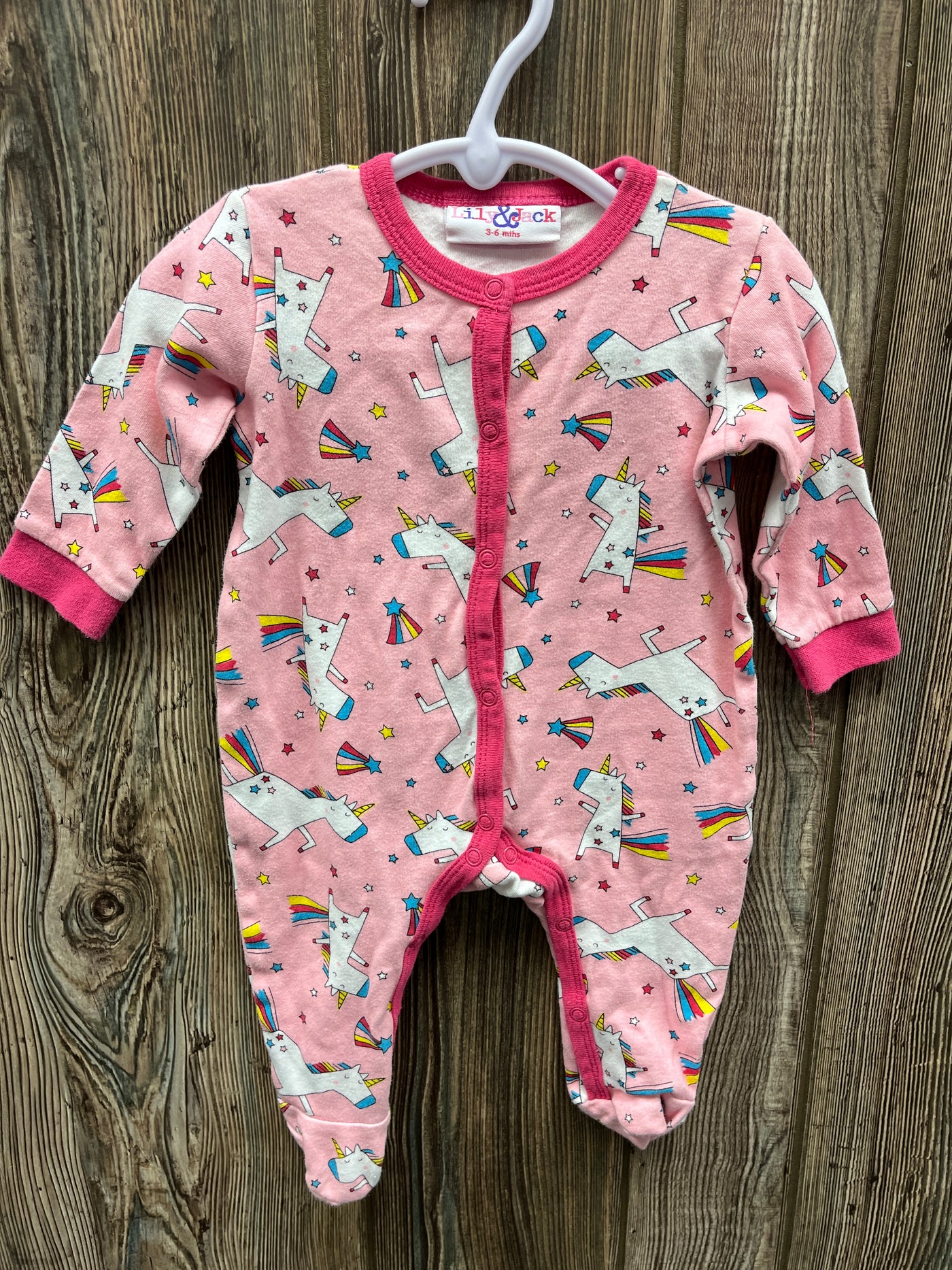 Girls 3-6 mo Pink Unicorn Sleeper