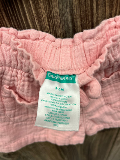 Girl 3-6 mo Pink Pull On Shorts