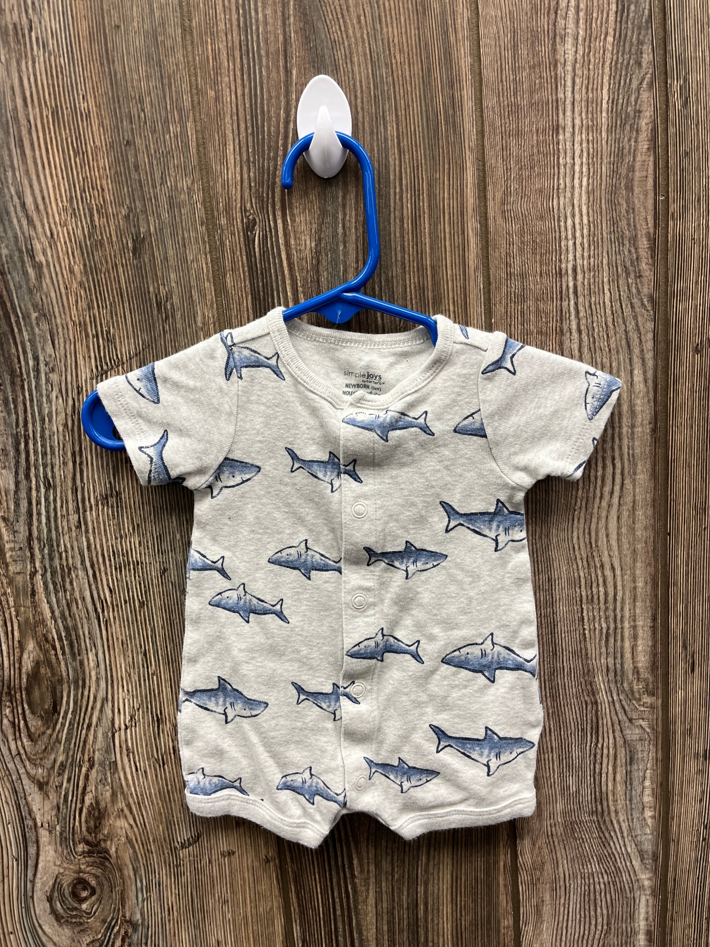 Boys NB Shark Romper