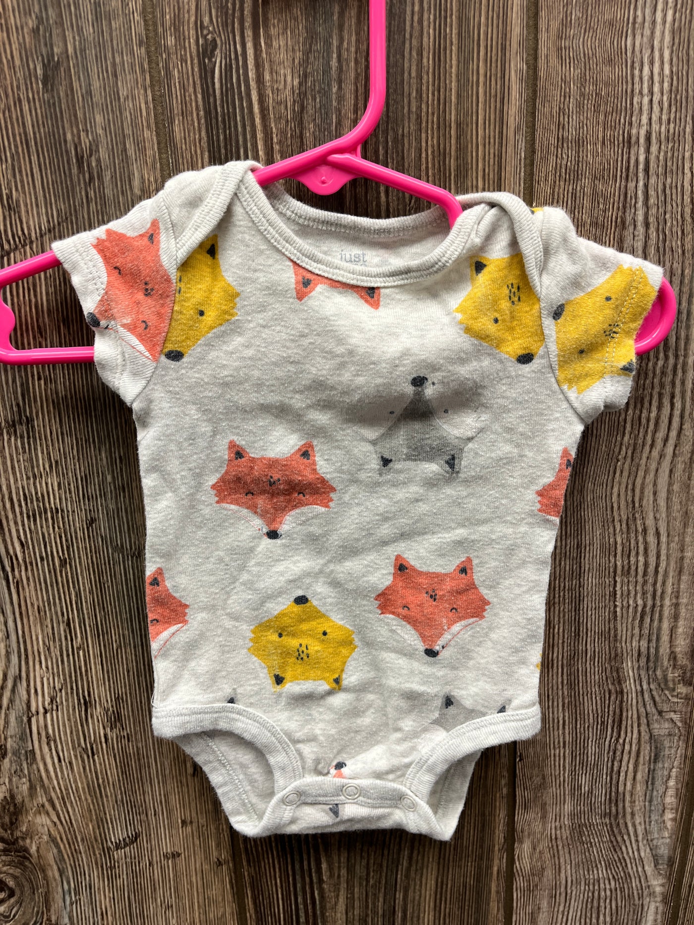 Boys 3 mo Fox Short Sleeve Onesie