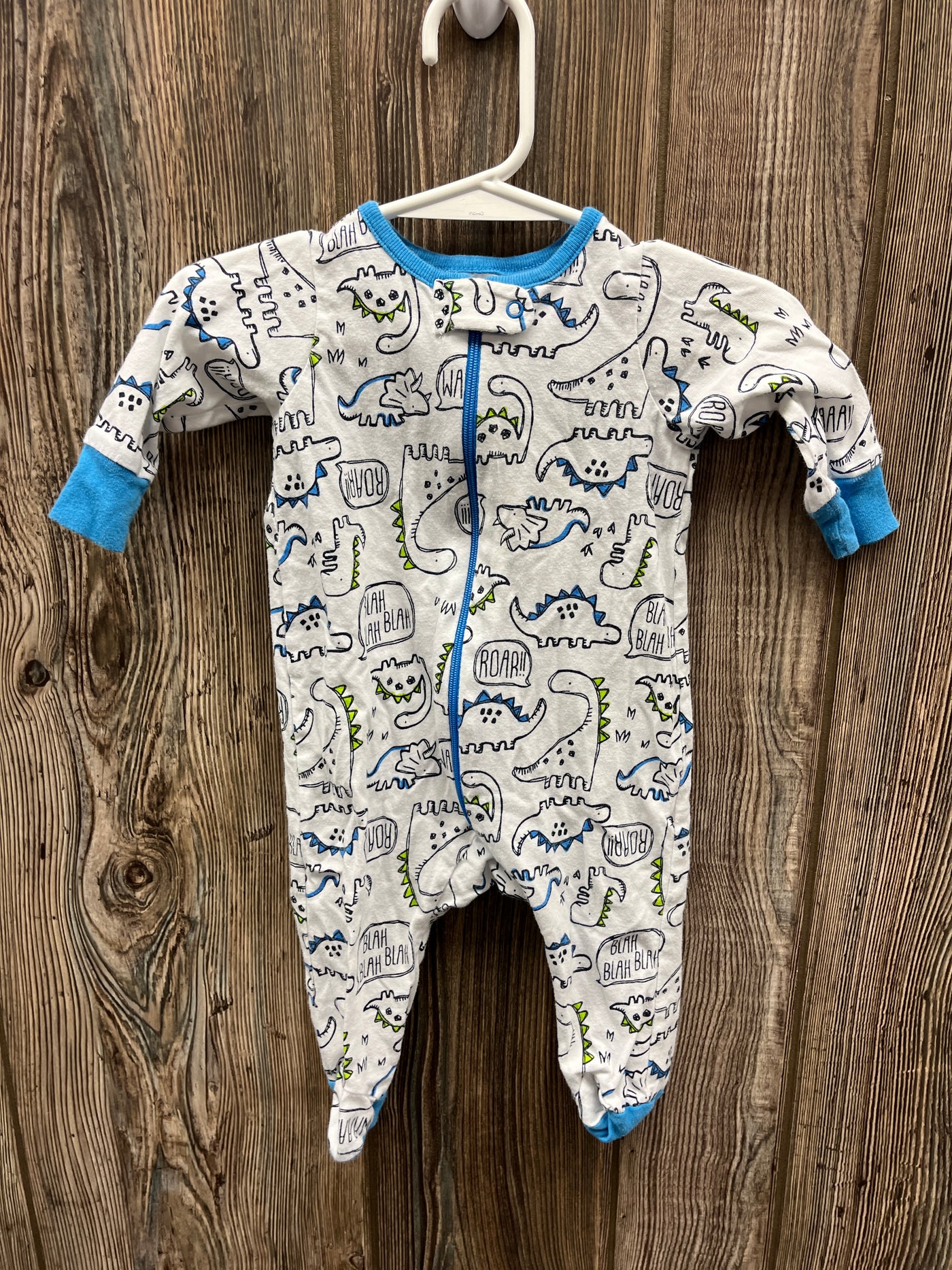 Boys 0-3 mo Blue Dinosaurs Sleeper