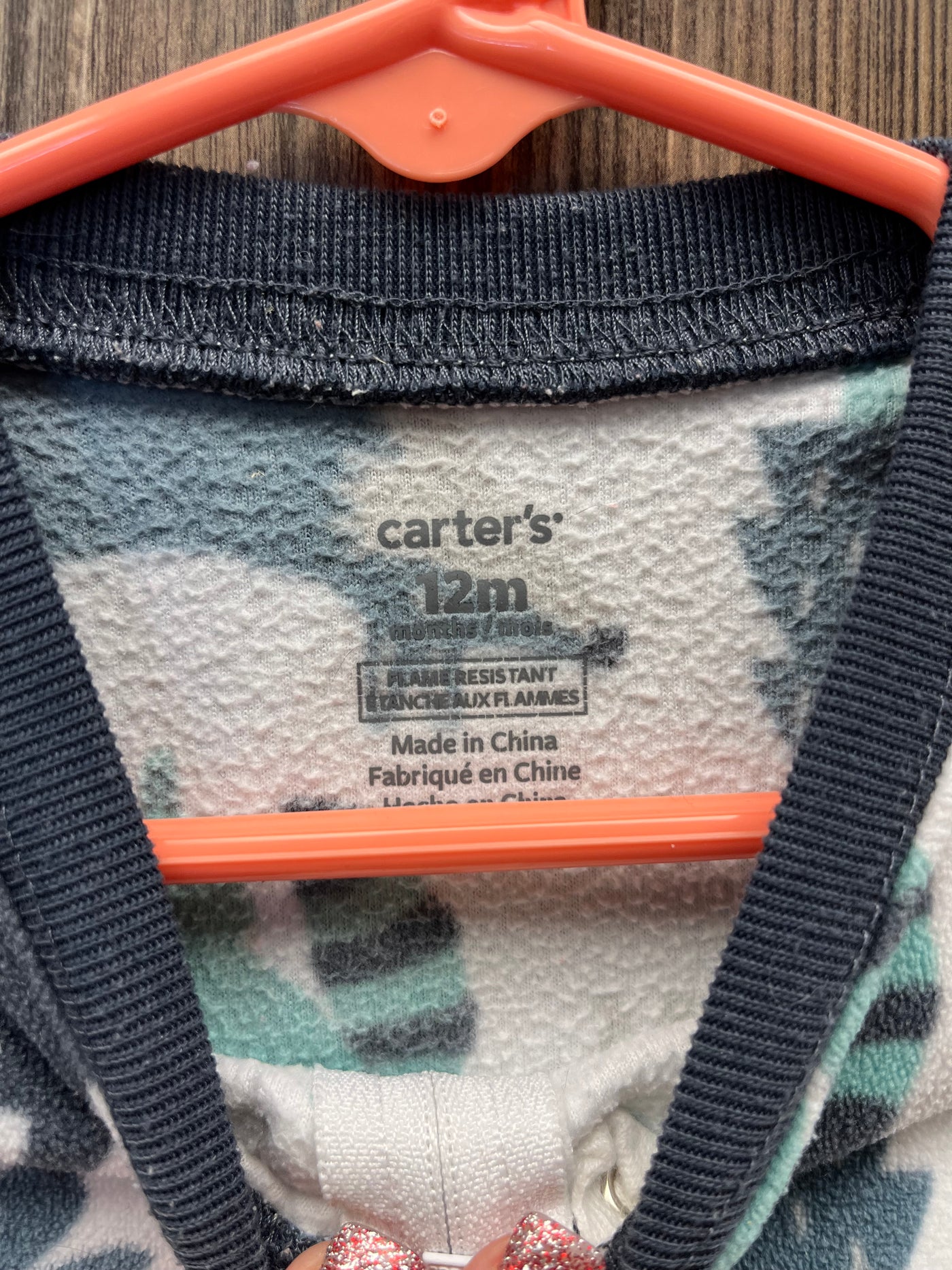 Boys 12 mo Blue Animal Fleece Sleeper