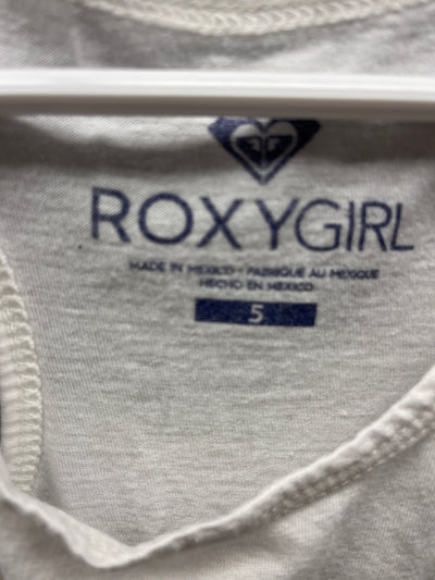 Girl 5 White Roxy Tank Top