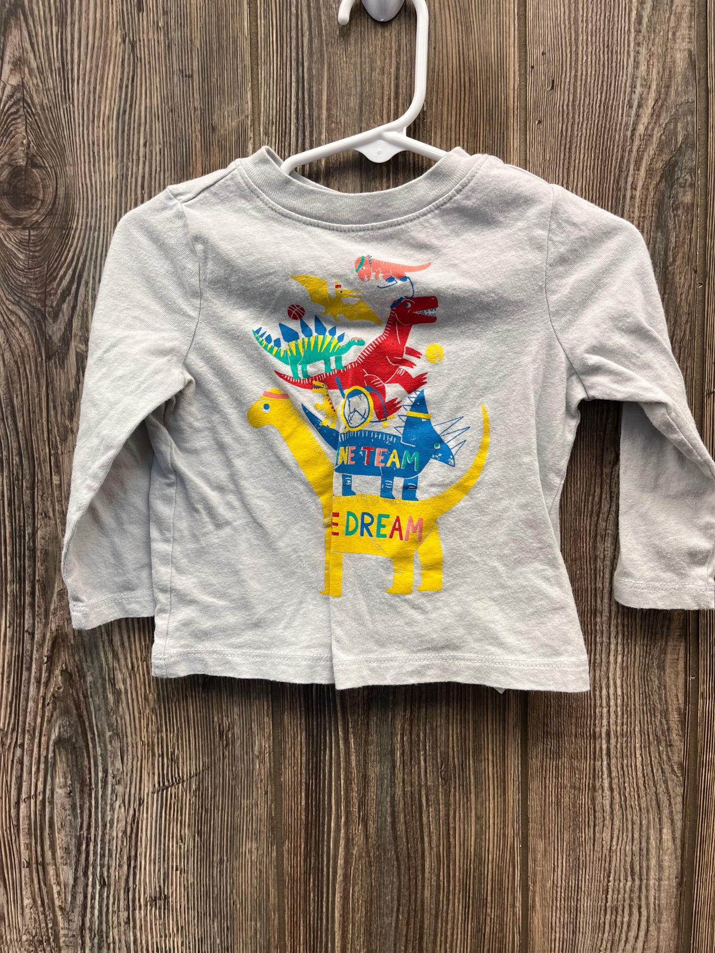 Boys 12-18 mo White Dinosaurs Long Sleeve Top