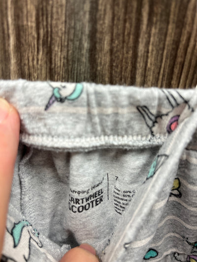 Girl 7 Gray Unicorn Skirt