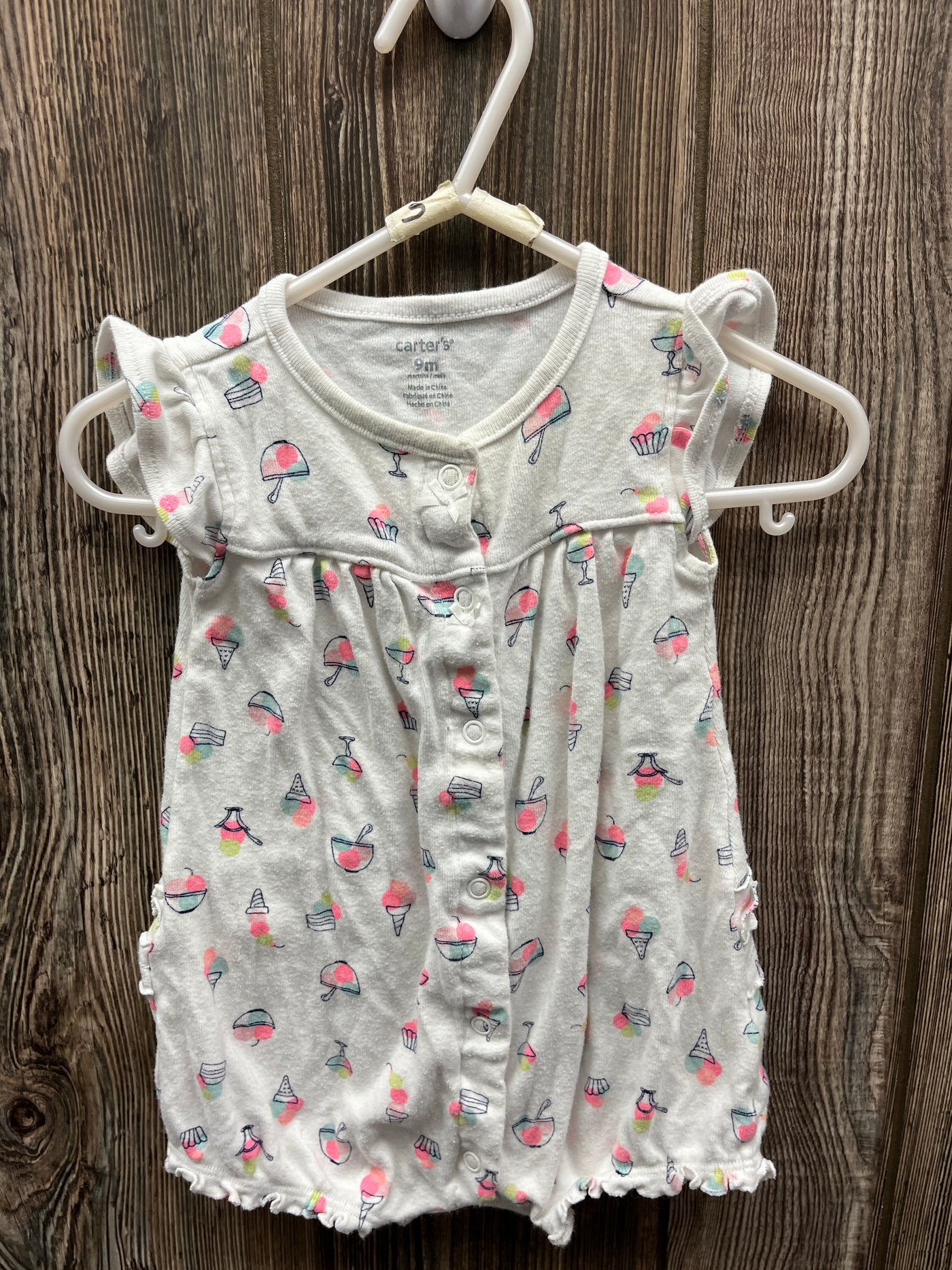 Girl 9 mo Ice Cream Romper