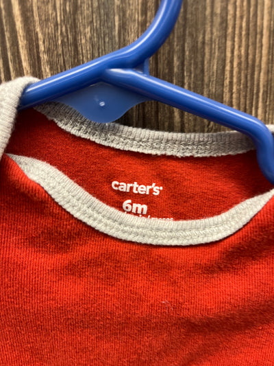 Boys 6 mo Red Long Sleeve Onesie