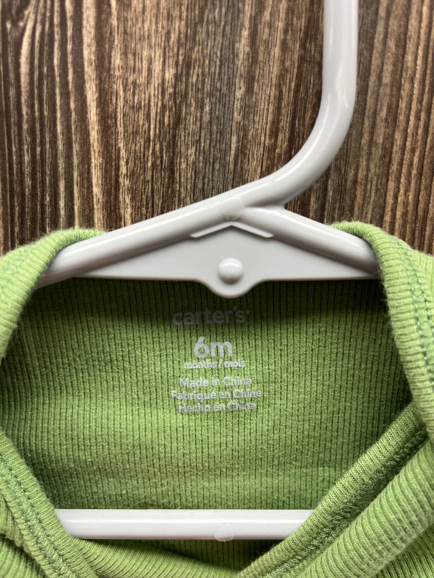 Boys 6 mo Green Long Sleeve Onesie