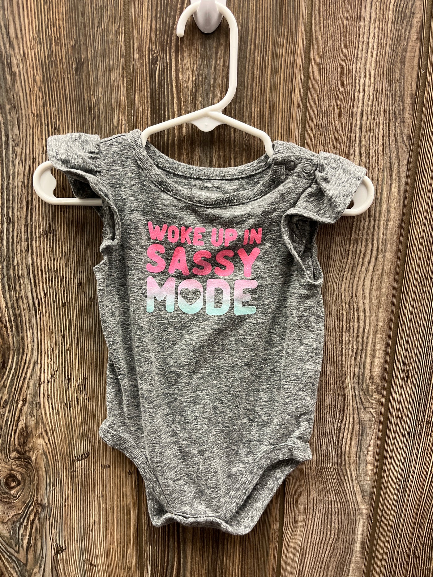 Girl 6-9 mo Sassy Mode Short Sleeve Onesie