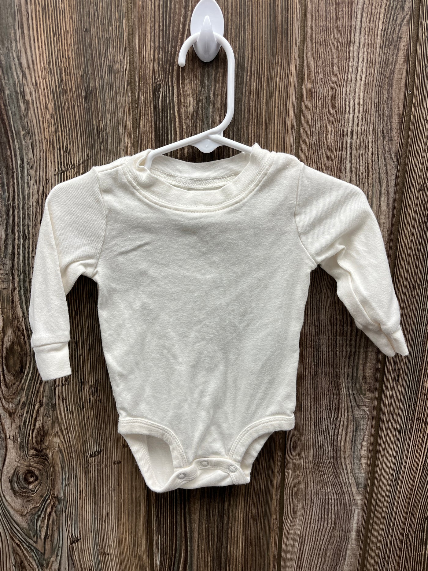 Boys 6 mo White Long Sleeve Onesie