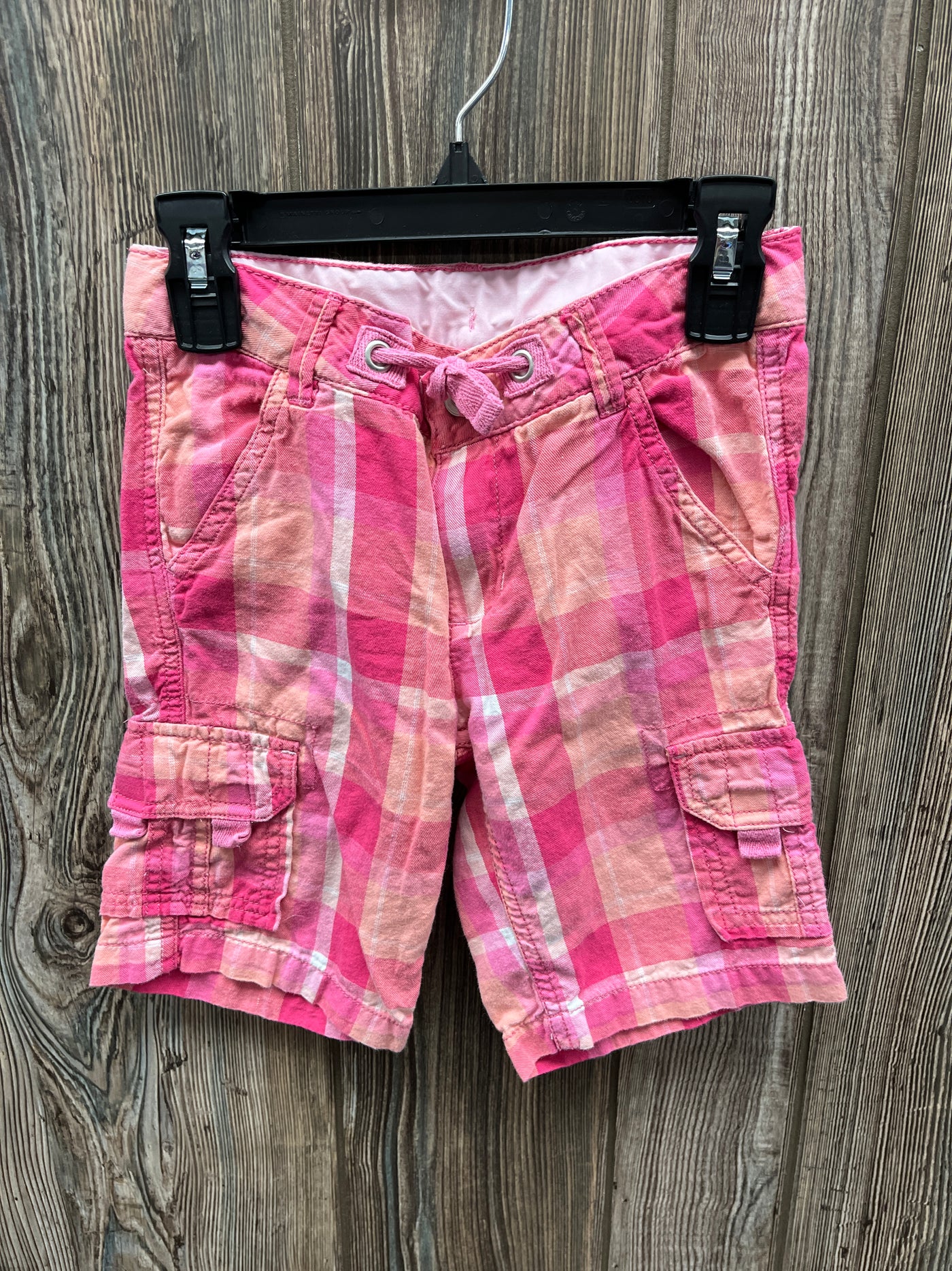 Girl 6x Pink Plaid Shorts