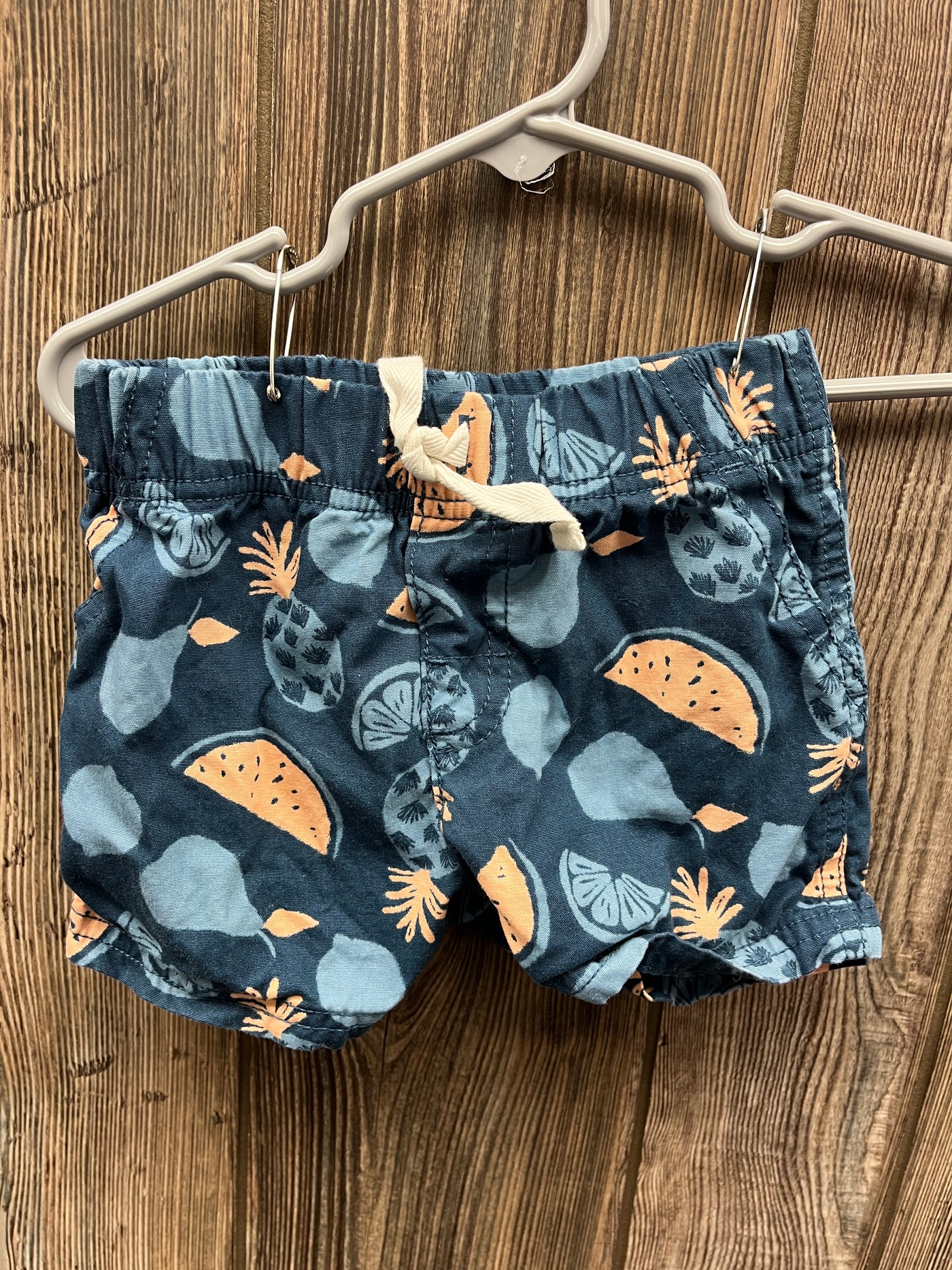 Boys 12 mo Blue Shorts with Fruit