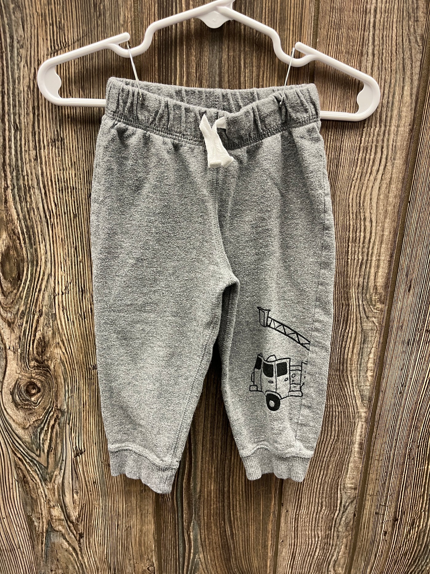 Boys 18 mo Gray Sweatpants with a Firetruck