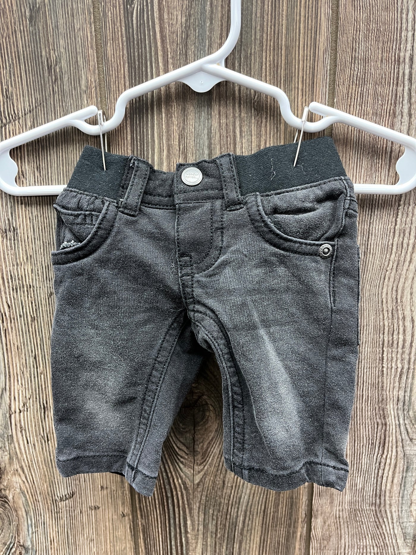 Boys NB Black Pants with Button