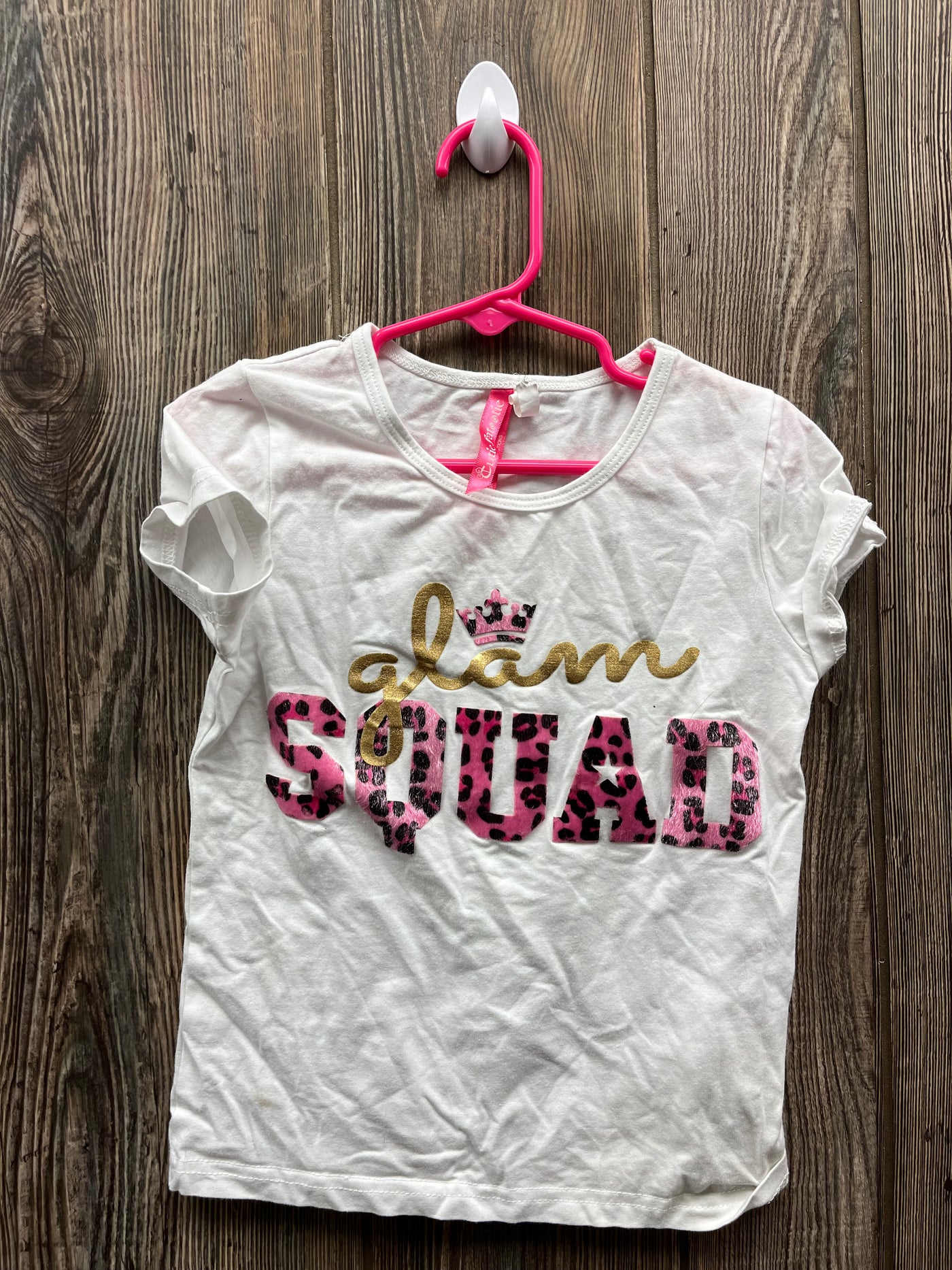 Girls 6/6x Glam Squad Short Sleeve Top