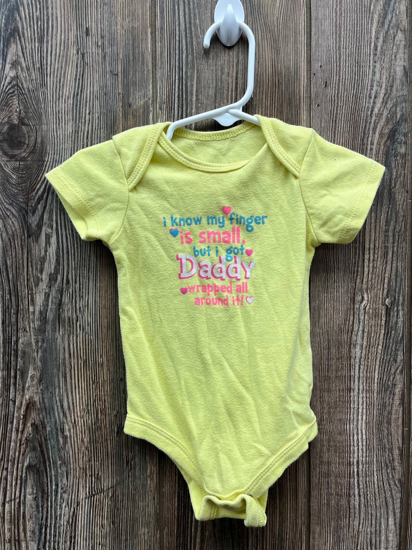 Girls 6-9 mo Yellow Daddy Short Sleeve Onesie