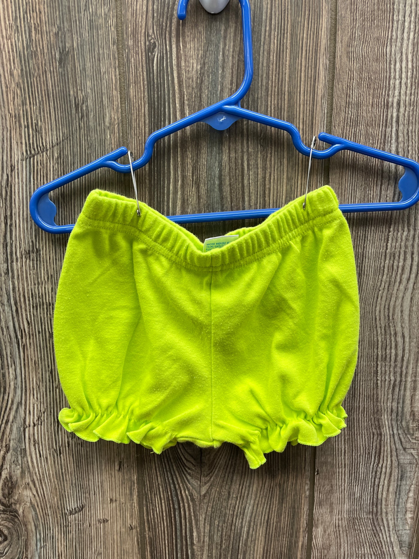 Girl 3-6 mo Green Pull On Bummie Shorts