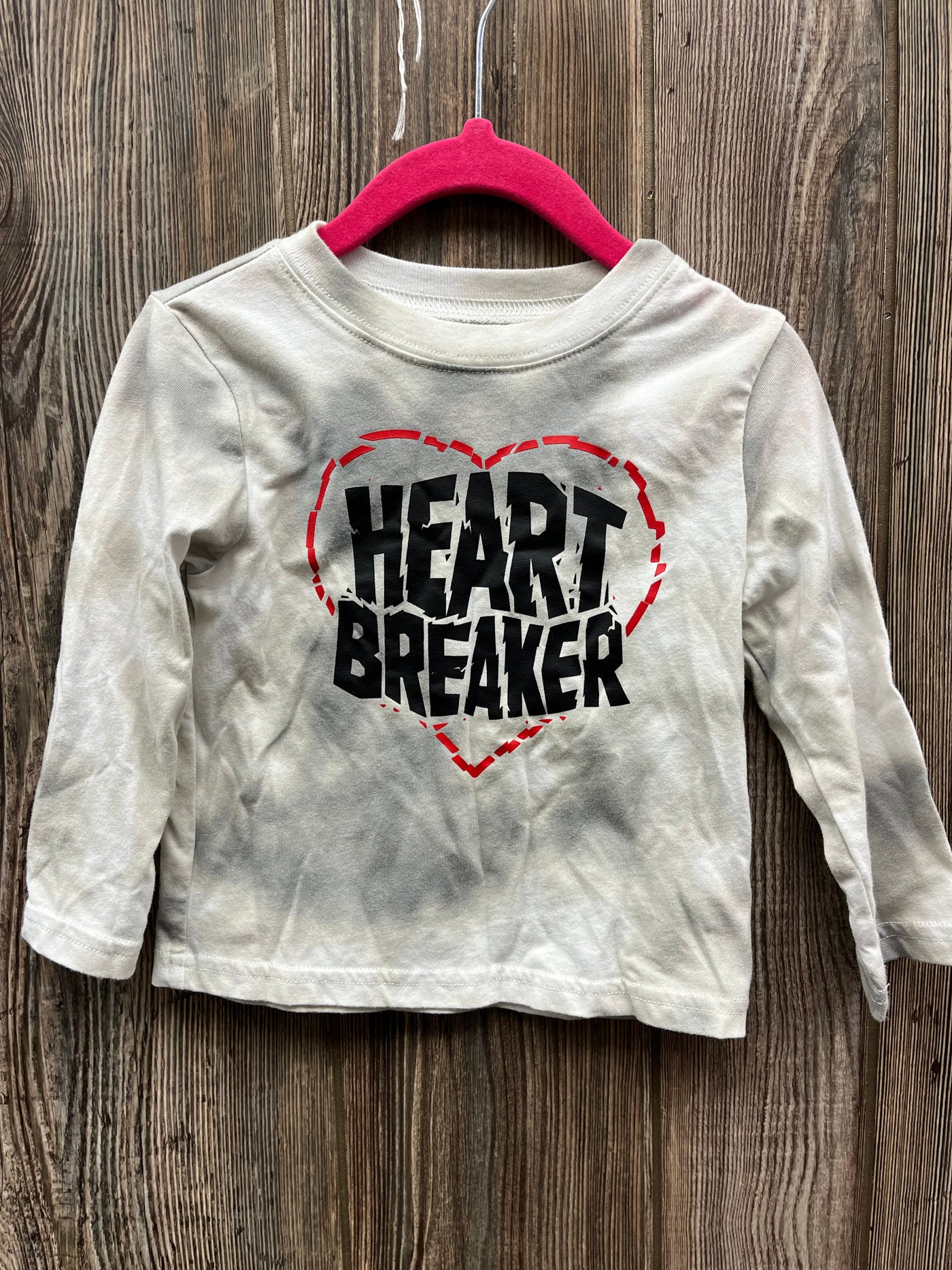 Boys Gray Heart Breaker Long Sleeve Top