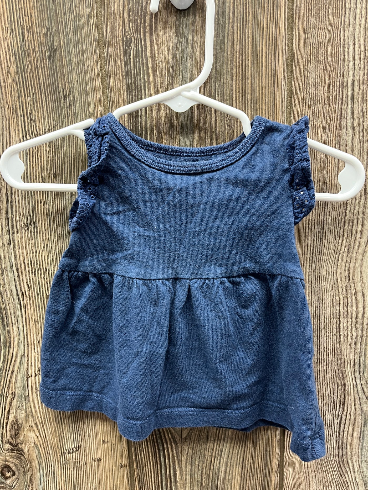 Girl 9 mo Navy Short Sleeve Shirt