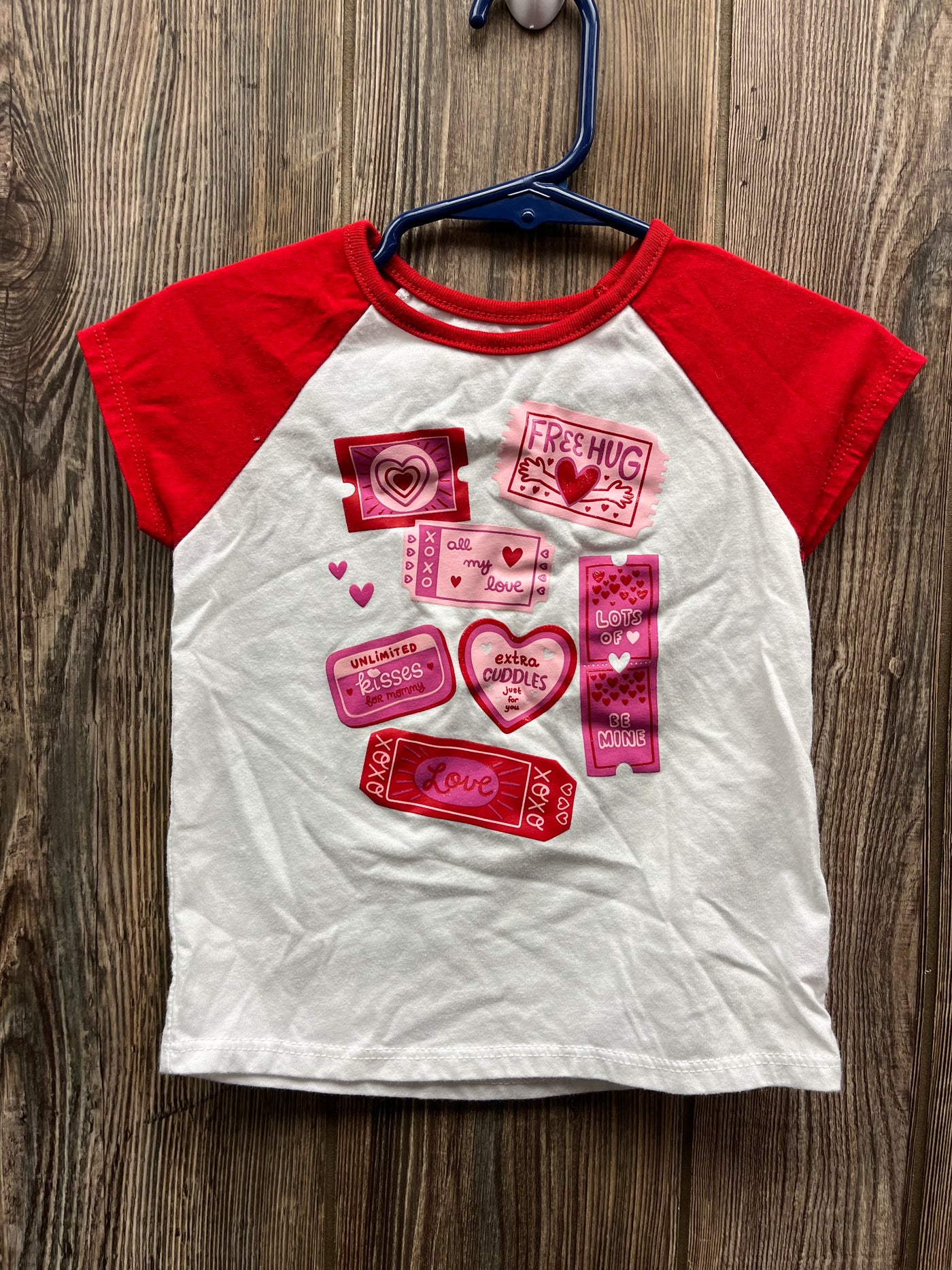 Girl 2T Valentine Stamps Shirt