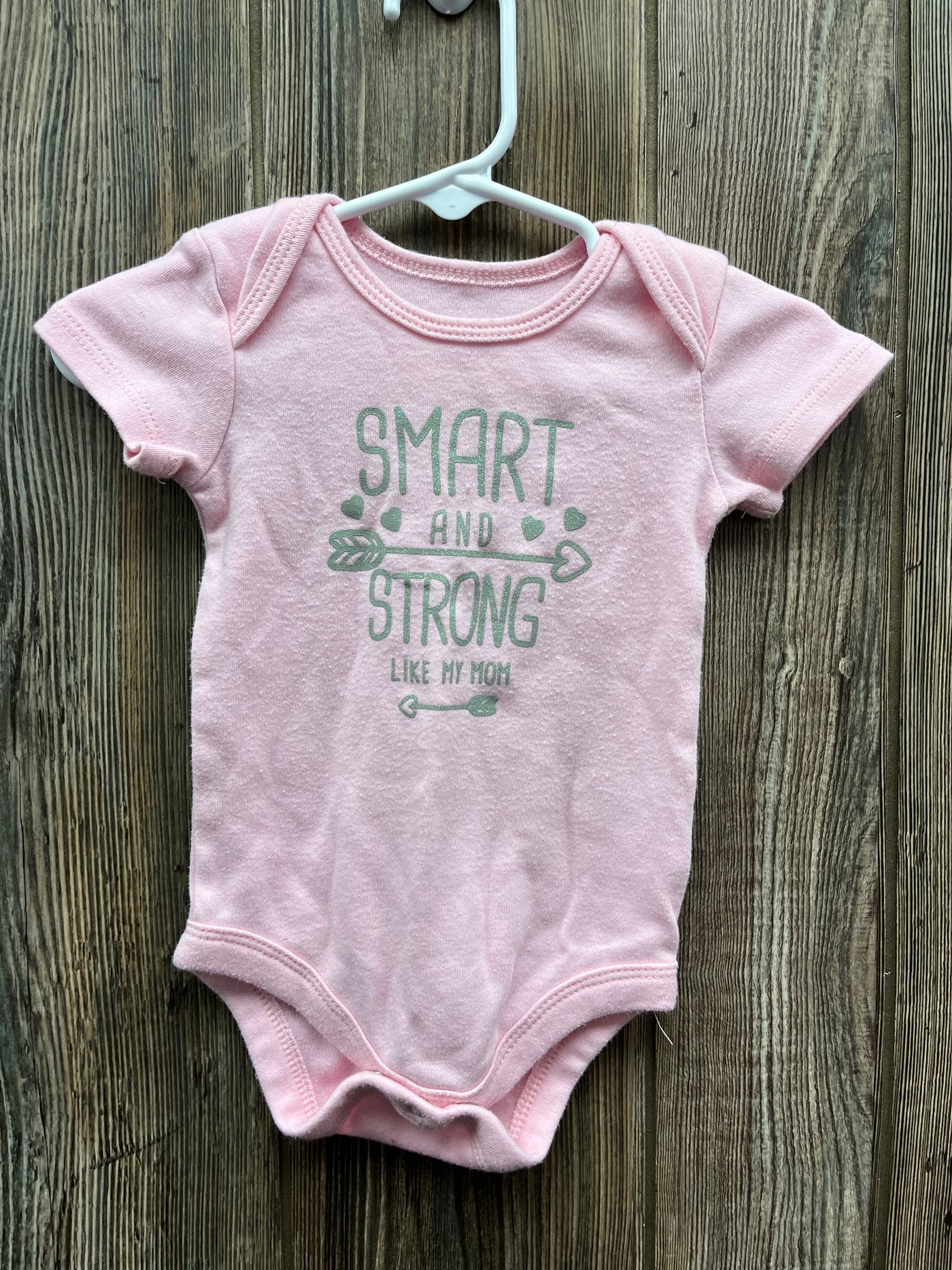 Girl 3-6 mo Smart and Strong Like Mommy Onesie