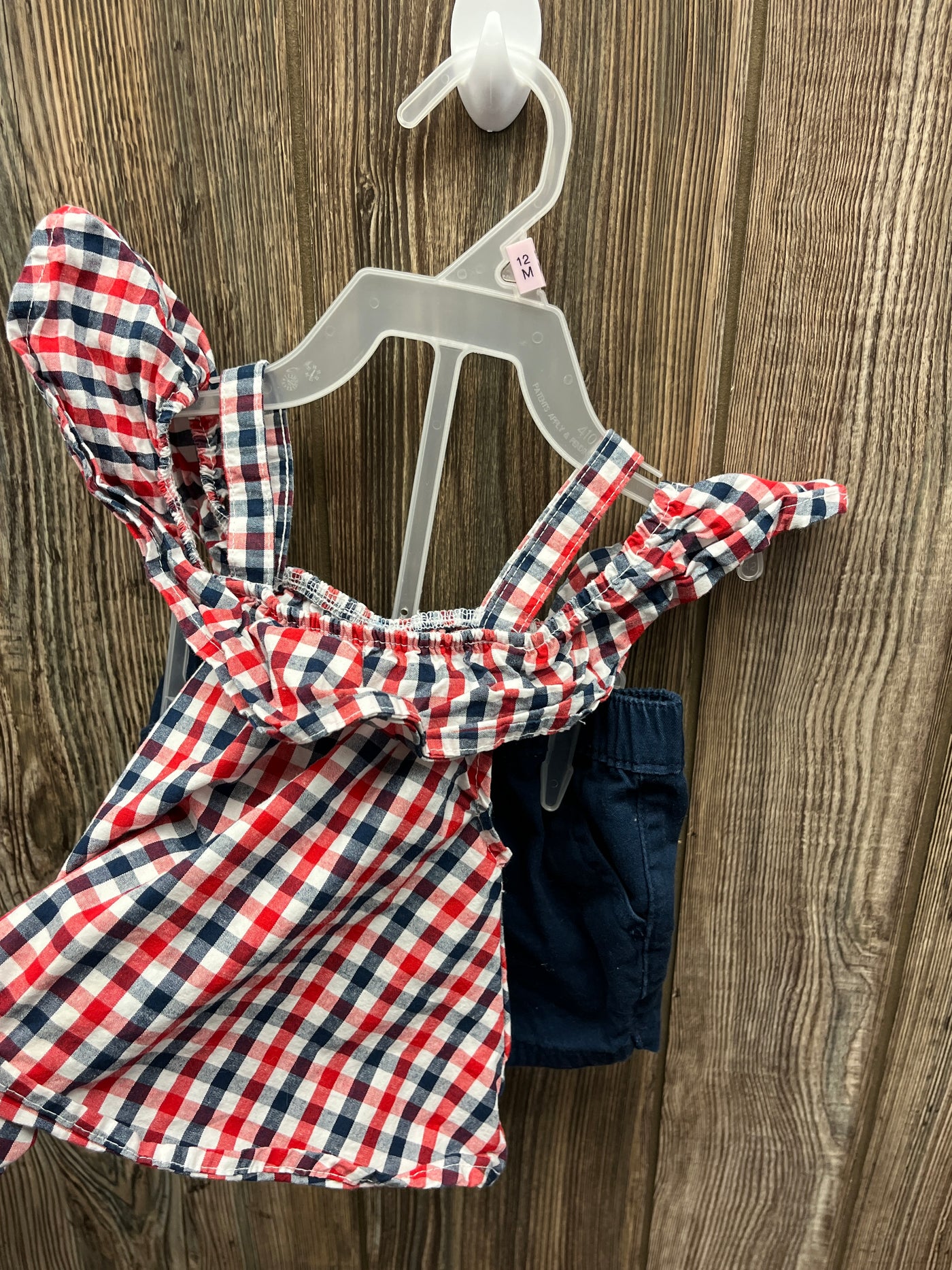 Girl 18 mo Red White and Blue Tank Top Outfit