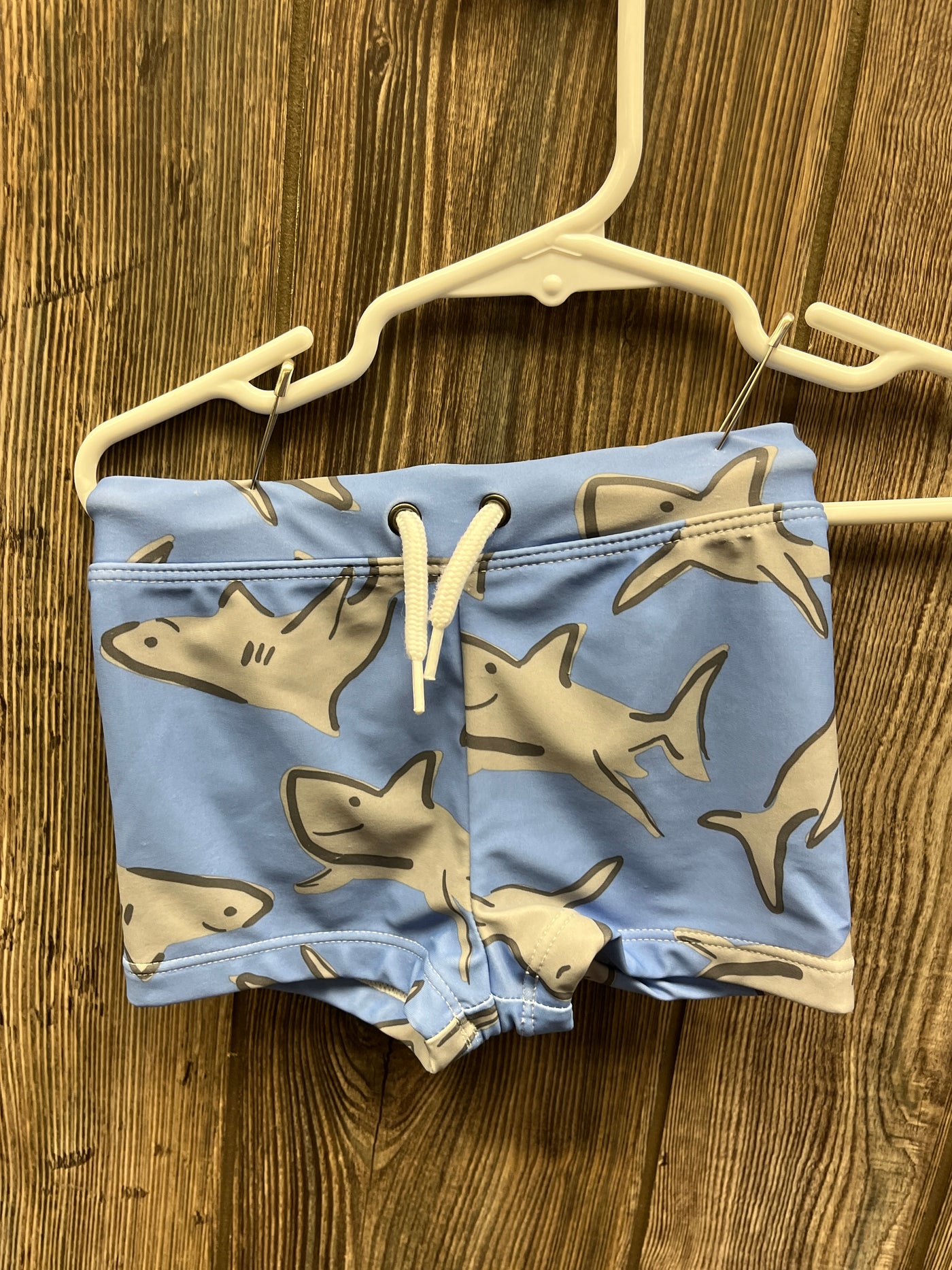 Boys 9 mo Blue Swim Shorts with Sharks