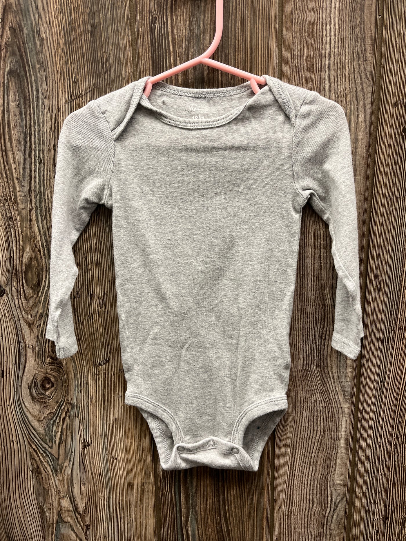 Boys 18 mo Gray Long Sleeve Onesie