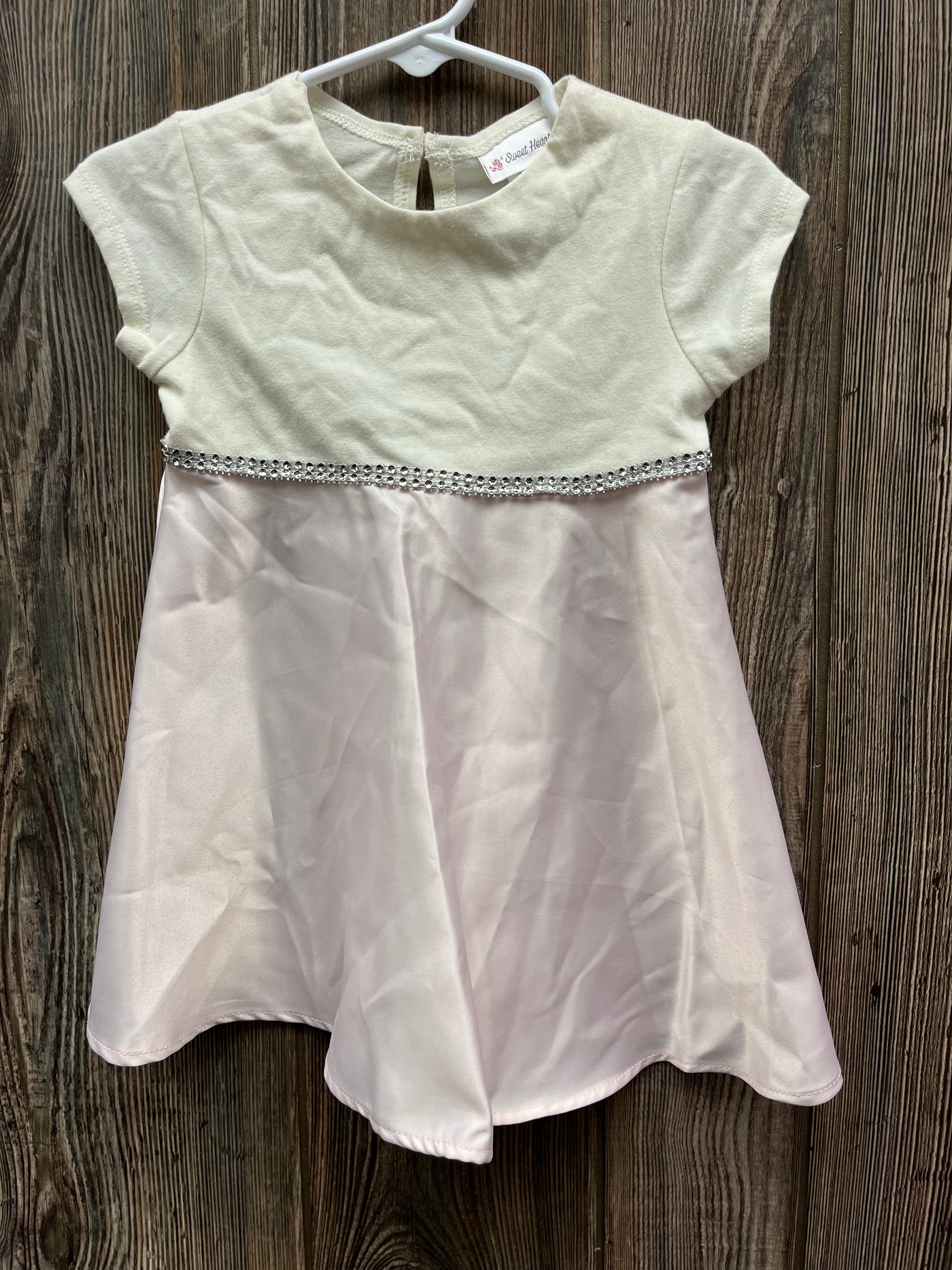 Girls 24 mo Cream and Pink Dress