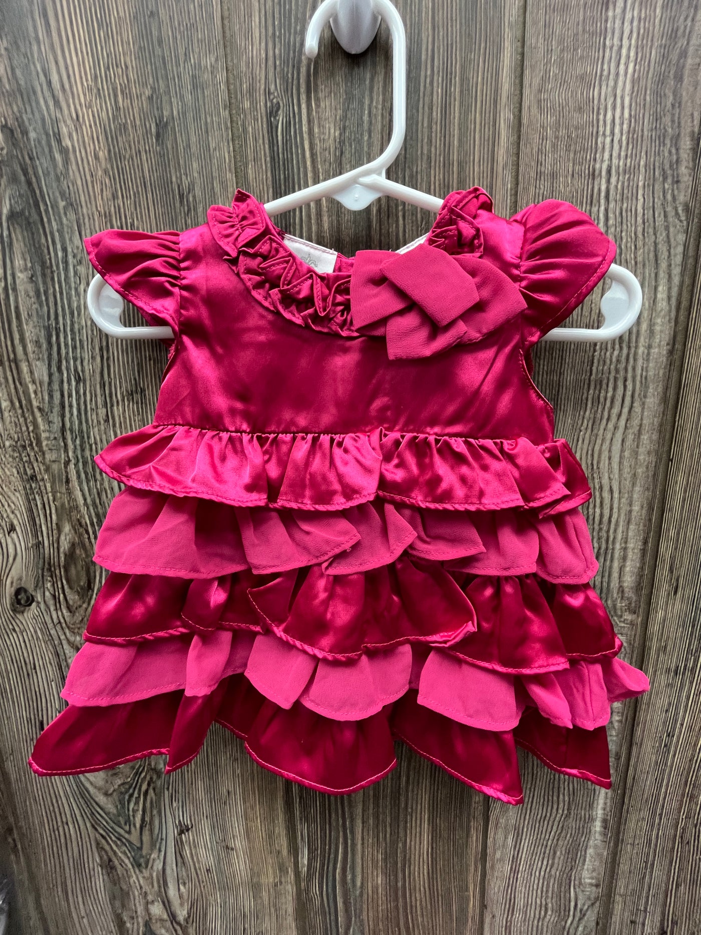 Girl 6 mo Pink Ruffled Dress