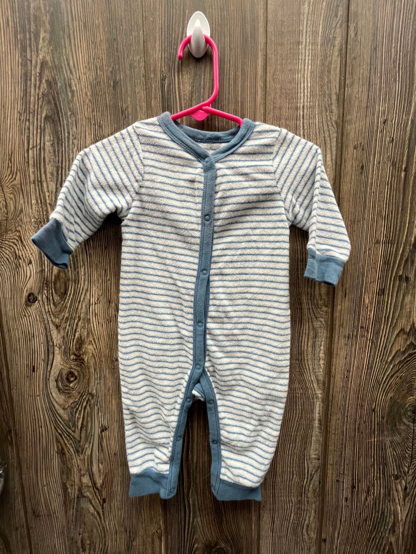 Boys 3-6 mo Blue Striped Sleeper