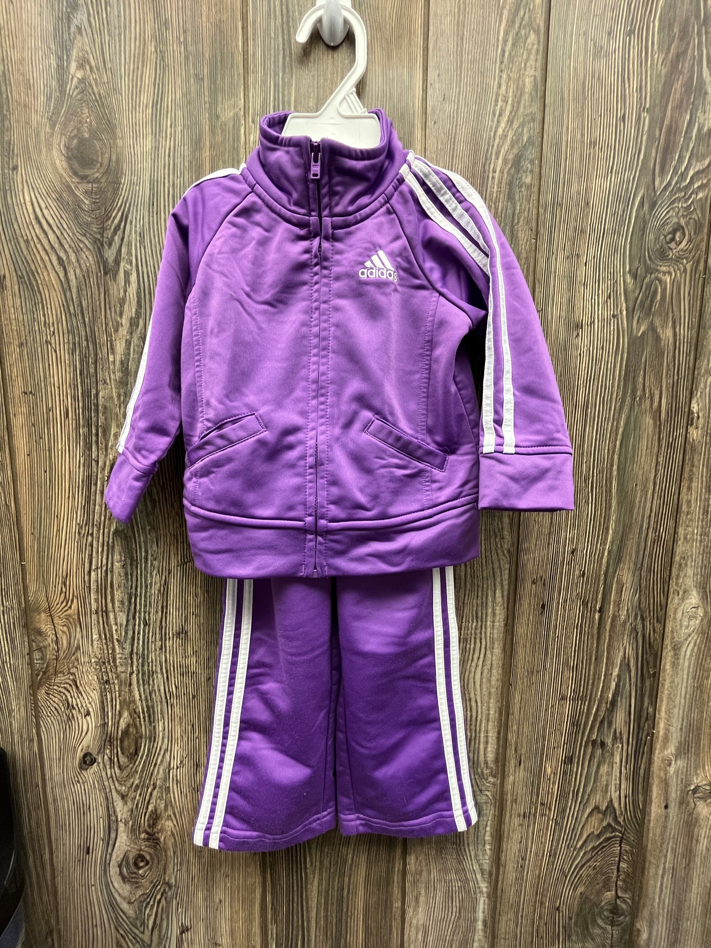 Girl 12 mo Purple Adidas Sweat Outfit