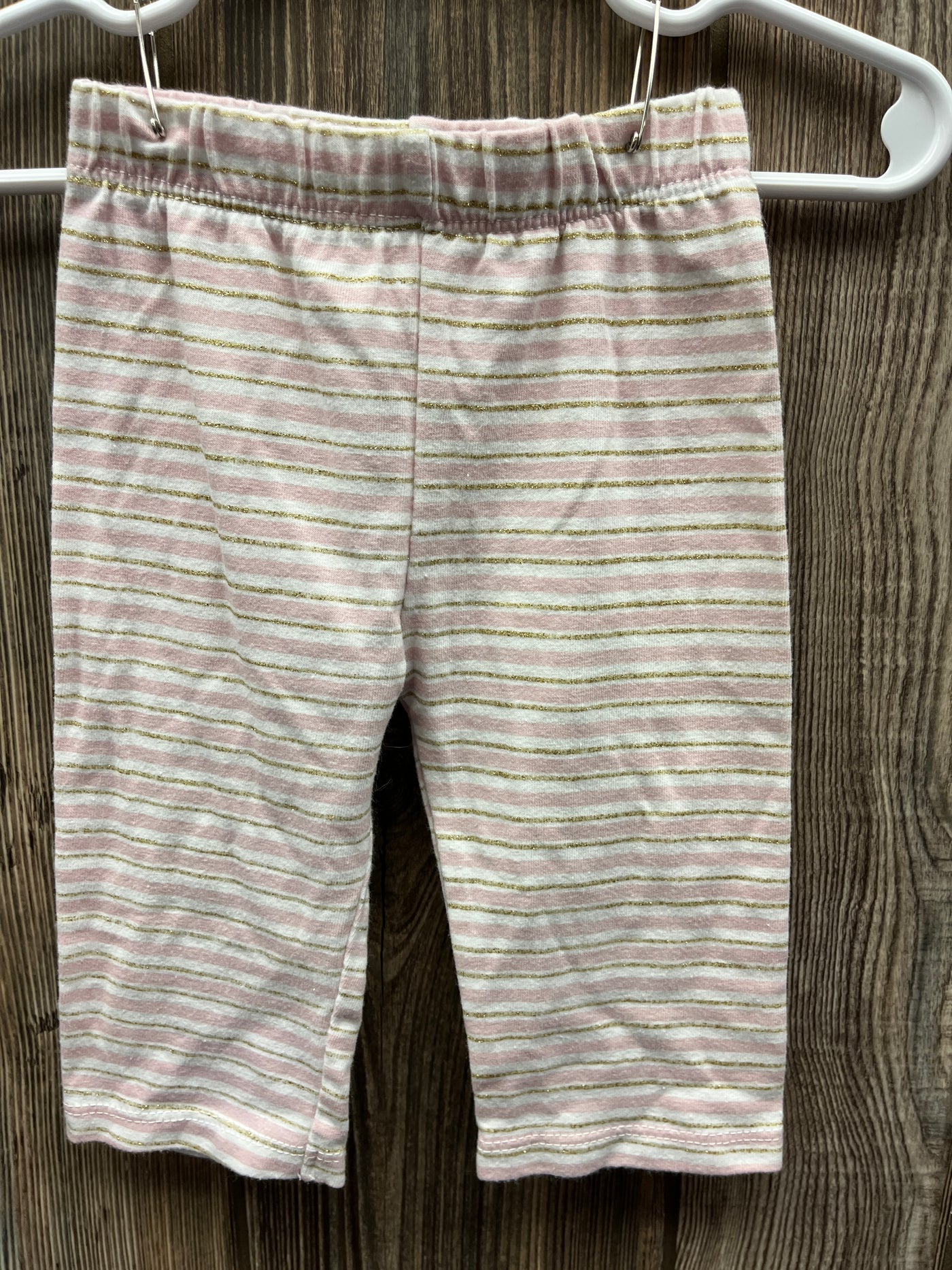 Girls 12 mo Pink and Gold Striped Pants