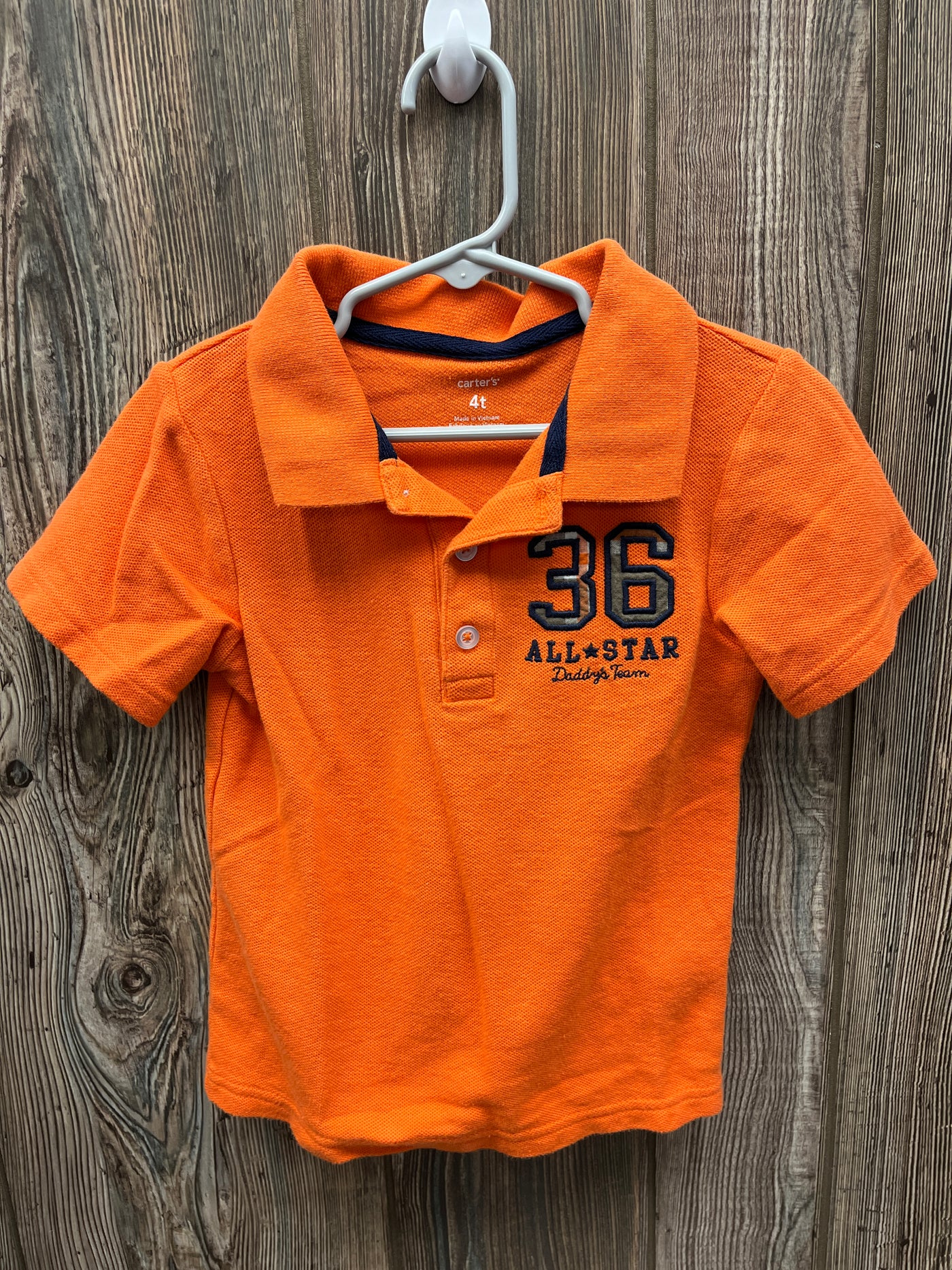 Boys 4T Orange Polo Short Sleeve Shirt