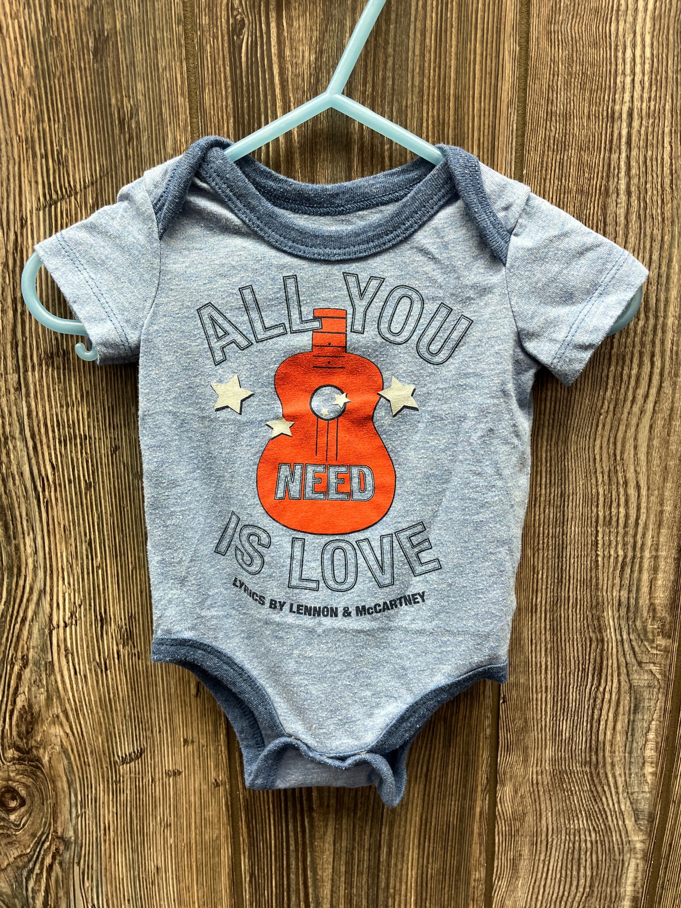 Boys 0-3 mo All You Need is Love Short Sleeve Onesie