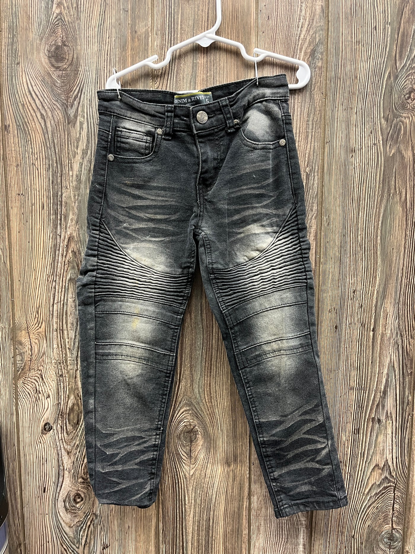 Boys 5 Black Jeans with Fading