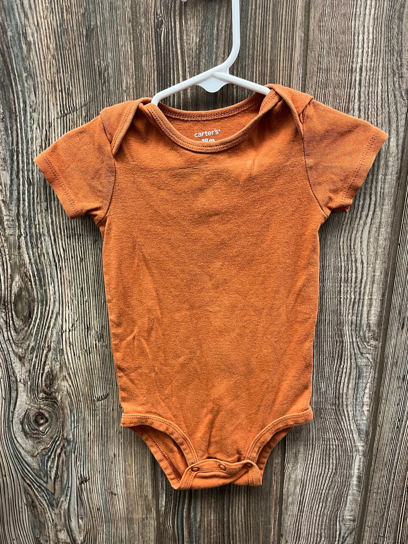 Boys 18 mo Rust Orange Short Sleeve Onesie