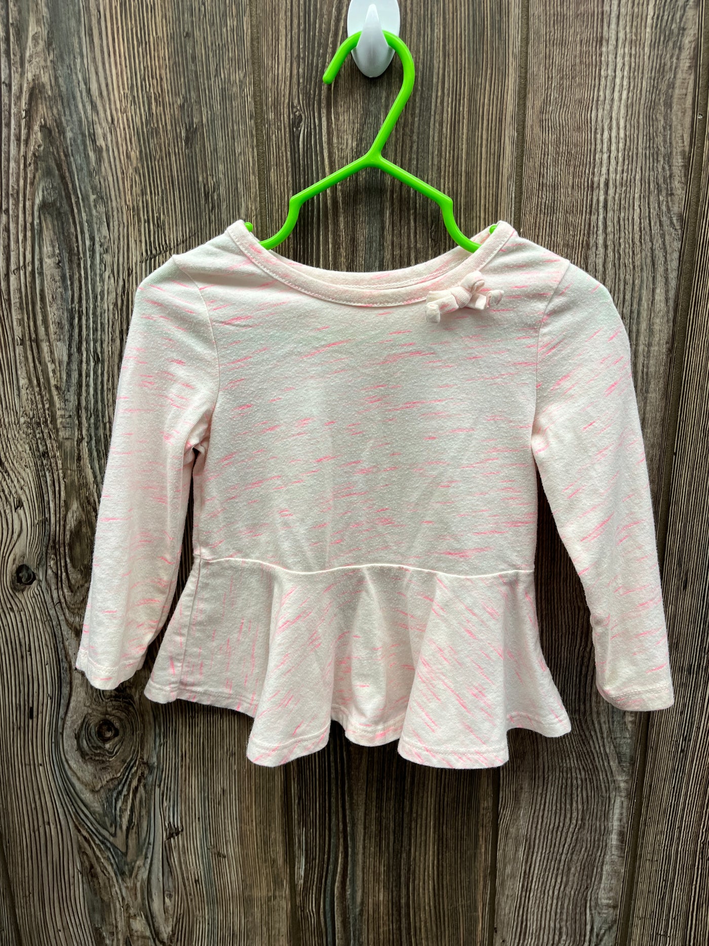 Girl 18 mo Light Pink Long Sleeve Shirt