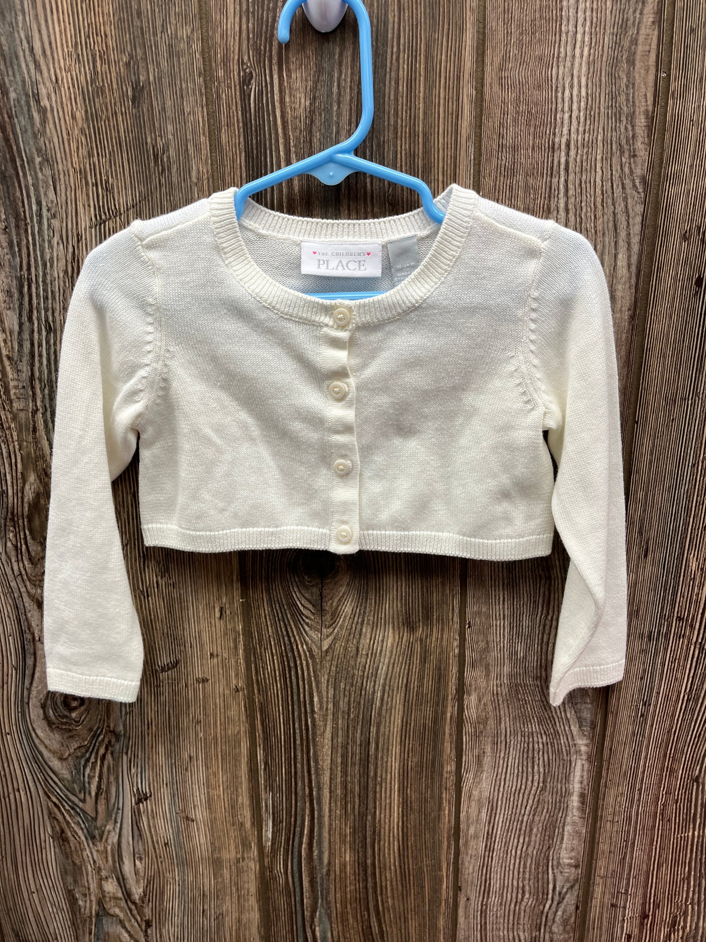 Girl 18-24 mo White Button Up Sweater