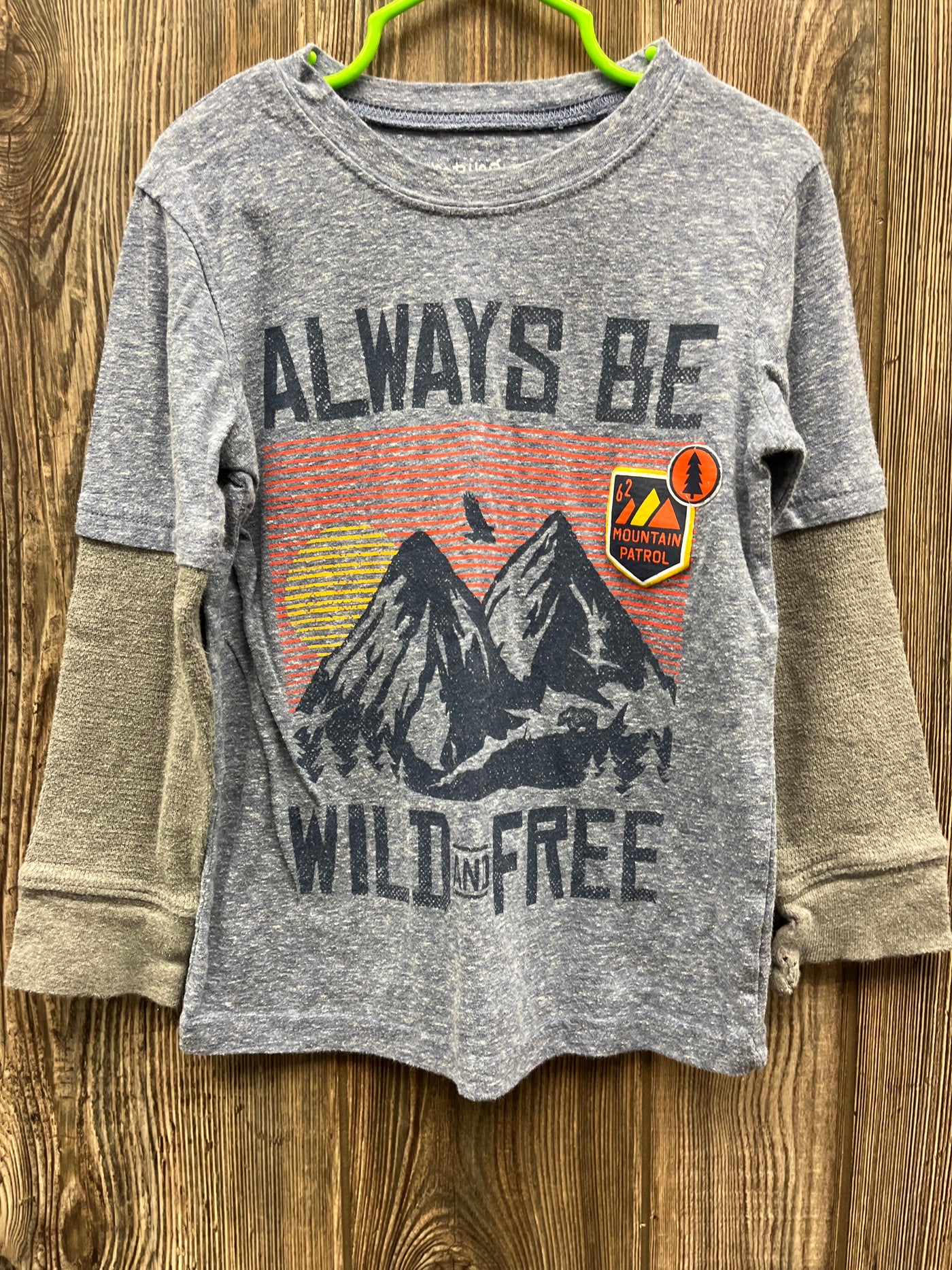 Boys 5 Always Be Wild Long Sleeve Top