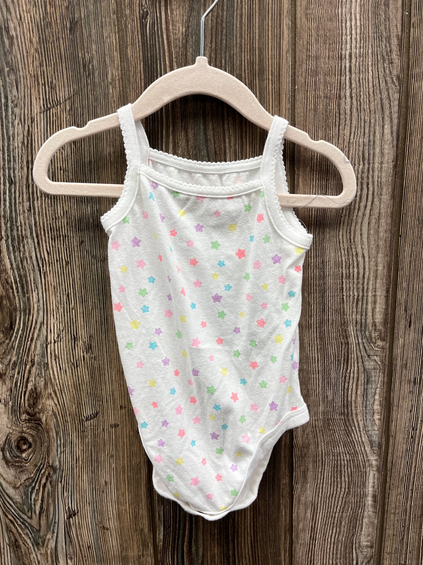 Girl 6-9 mo Colorful Stars Tank Onesie