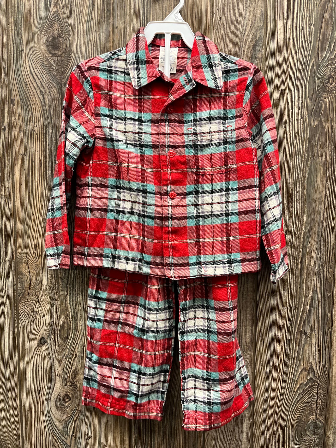 Boys 5 Red Plaid Pajamas