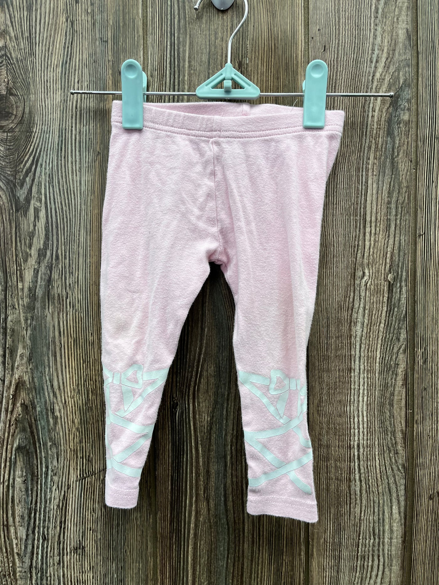 Girls 12 mo Pink Pants with bottom design like ballet laces