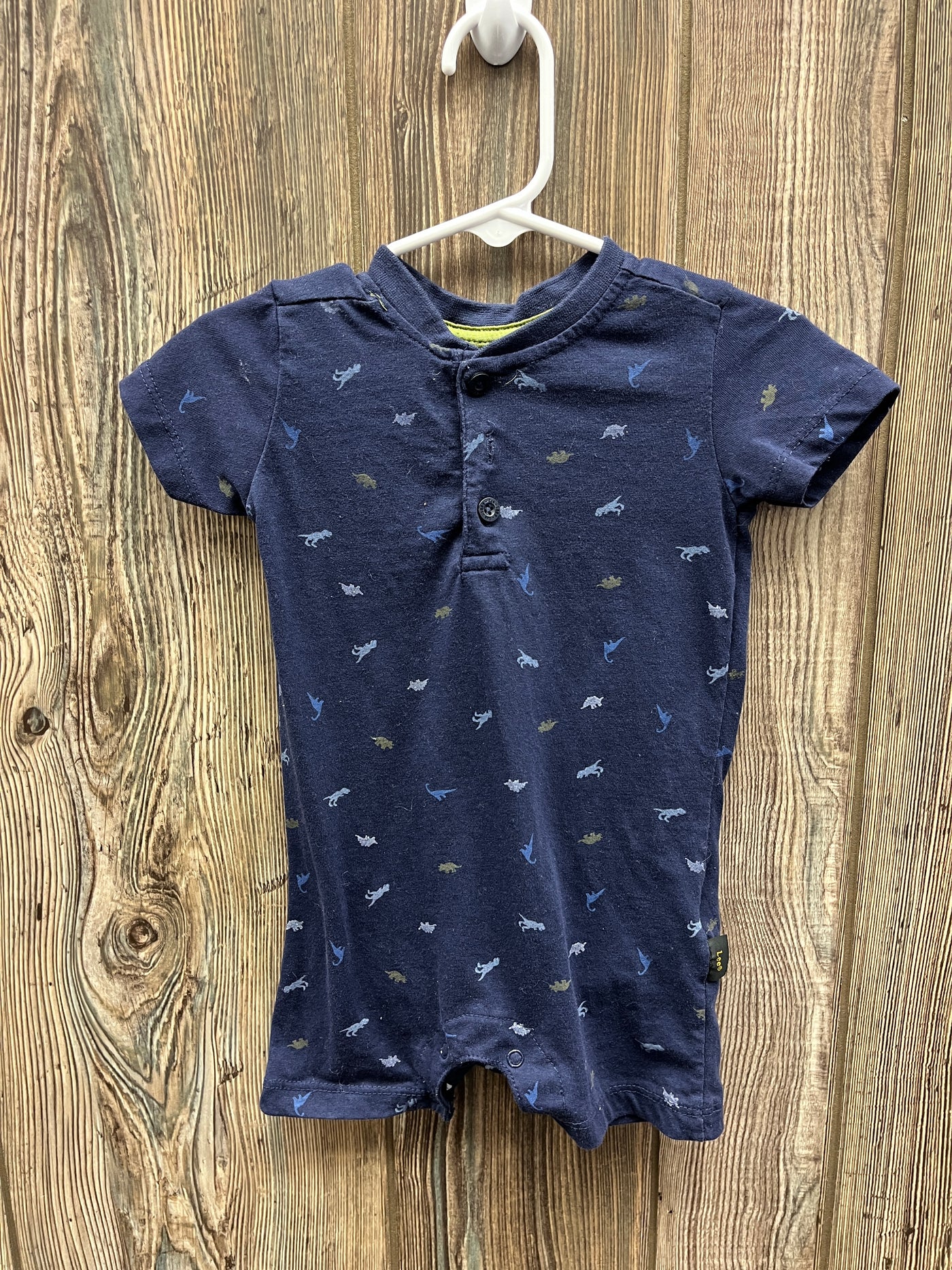 Boys 12 mo Navy Romper with Dinosaurs