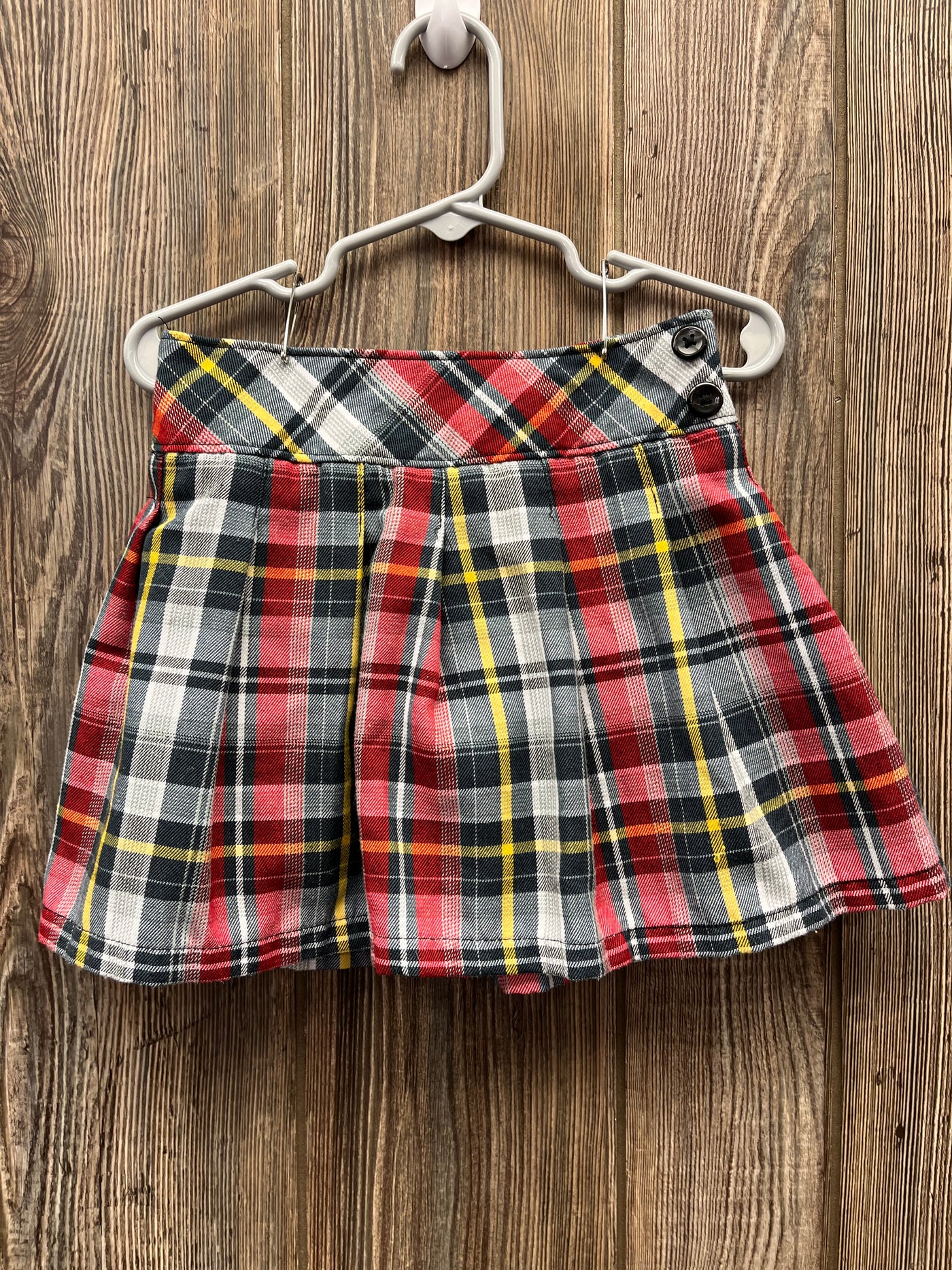 Girls 4T Red Checked Skirt