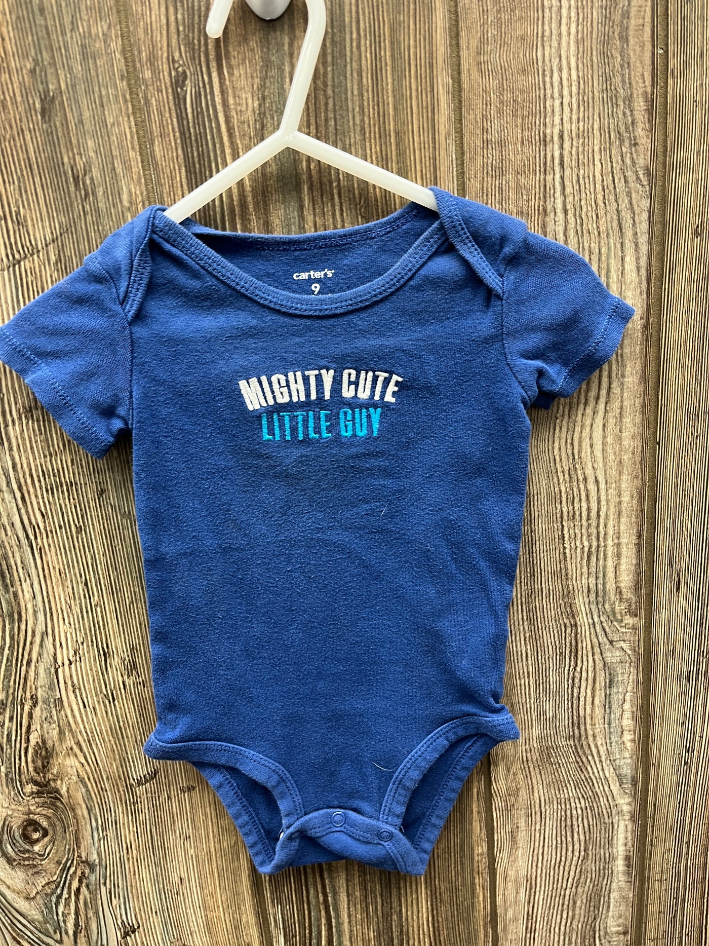 Boys 0-3 mo Mighty Cute Short Sleeve Onesie