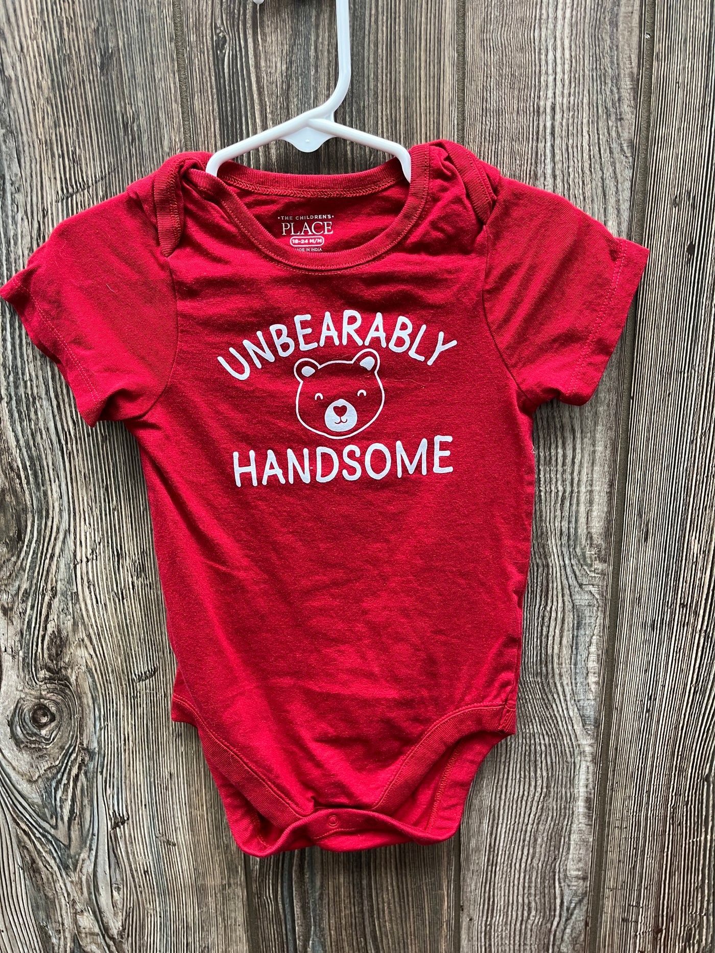 Boys 18-24 mo Unbearably Handsome Short Sleeve Onesie