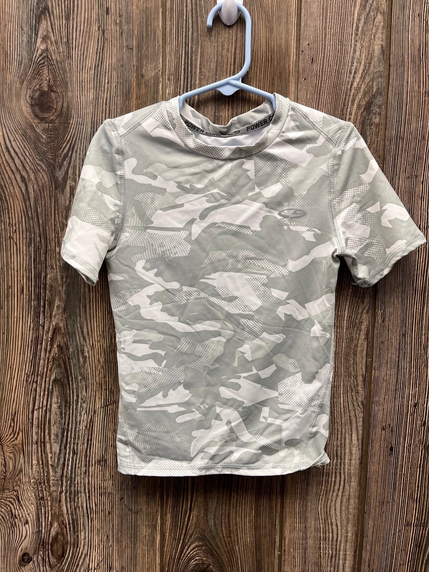 Boys 6/7 Gray Camo Short Sleeve Top Champion