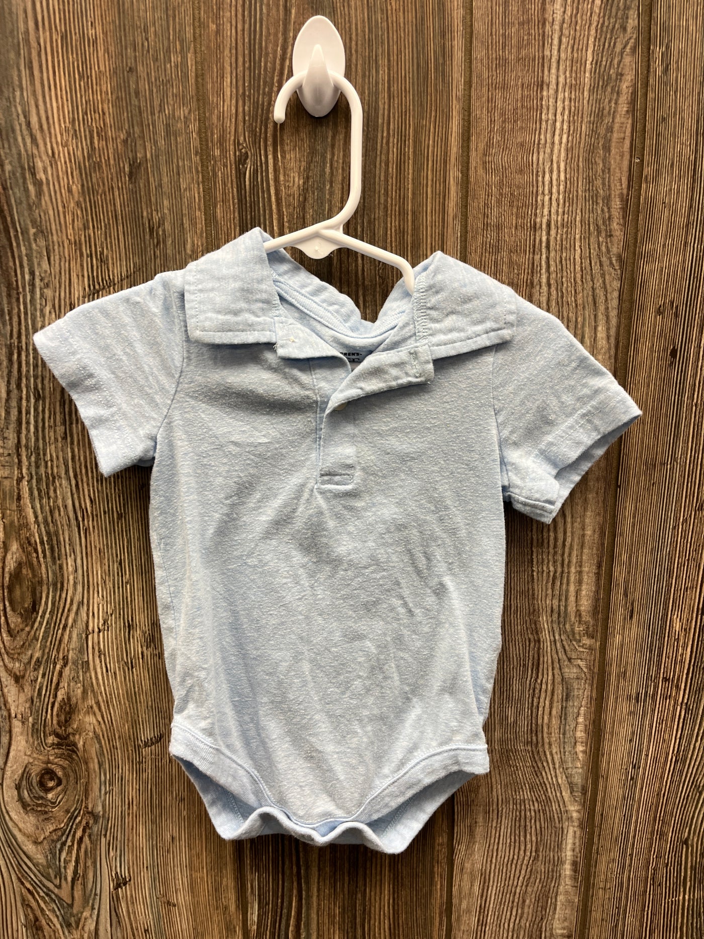 Boys 12-18 mo Light Blue Collared Short Sleeve Onesie